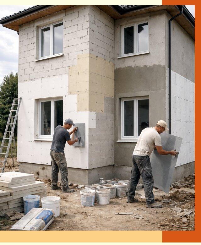 Утепление дома из газобетона в Махачкале от 4349 руб./м² — заказать у ТепломастерМхч