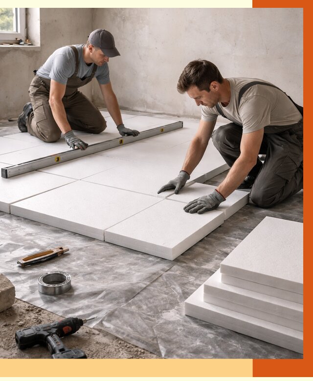 Утепление бетонного пола в Махачкале от 2589 руб/м2 — монтаж и цена | ТепломастерМхч